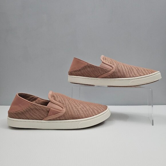 Pehuea Women NEW Olukai Pehuea Slip On Sneaker Womens 9 Rose Pink Lightweight Comfort Casual